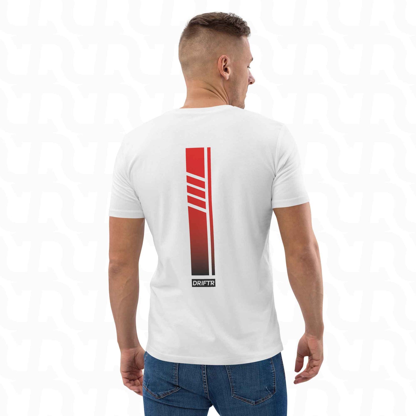 Racer Red DRIFTR Streep Wit Tee-sport
