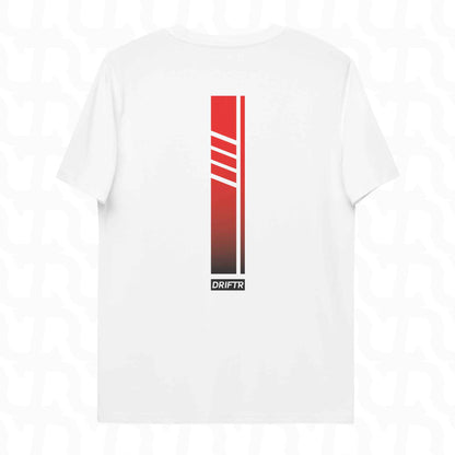 Racer Red DRIFTR Streep Wit Tee-sport